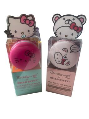 The Crème Shop x Hello Kitty Macaron Lip Balm - Pink & White